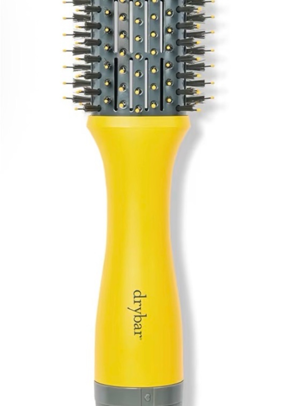 Drybar Yellow and Gray Vent Brush with Gold-Accented Pins